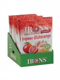 IBONS Ingwer Blutorange zuckerfrei Display